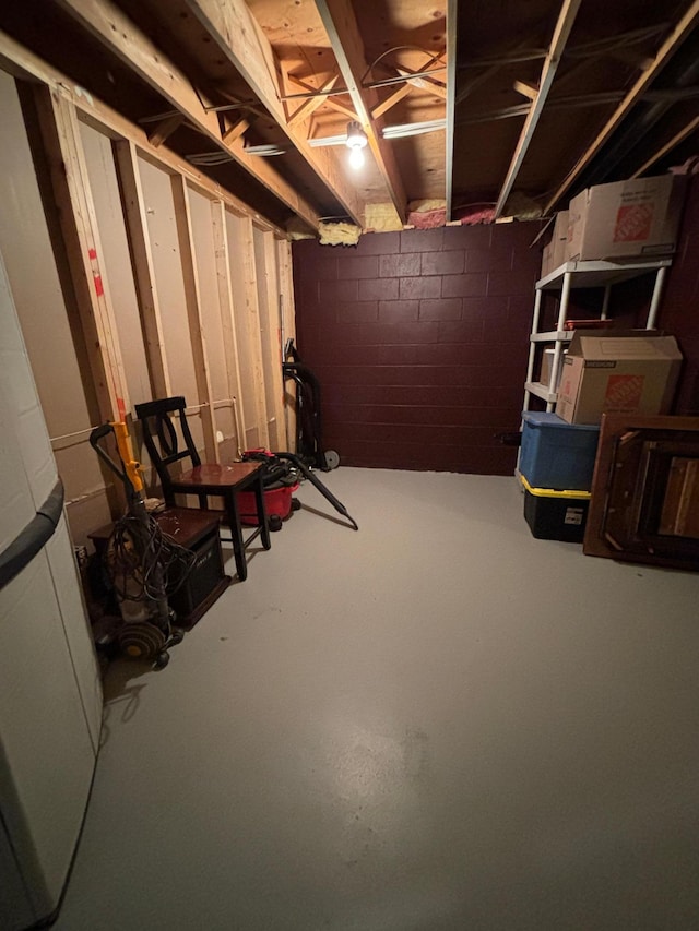 view of basement