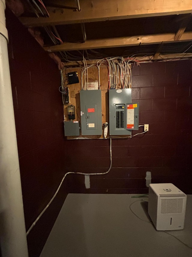utility room with electric panel