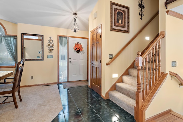 view of tiled foyer