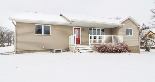 view of front of property with a porch