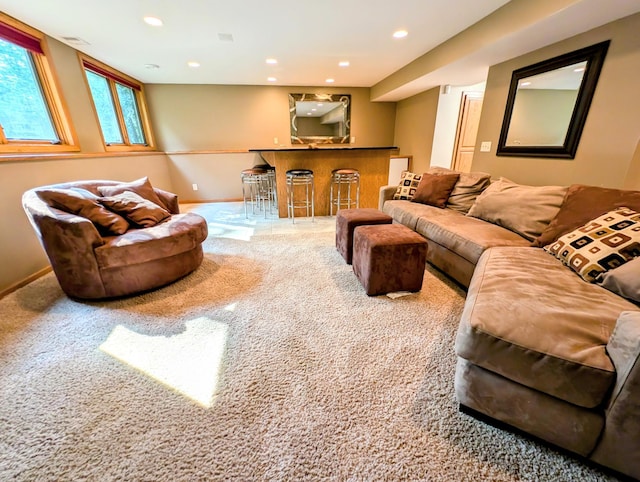 view of carpeted living room