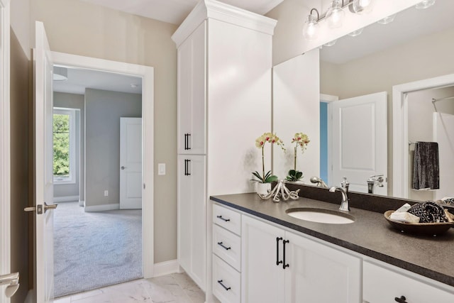 bathroom with vanity