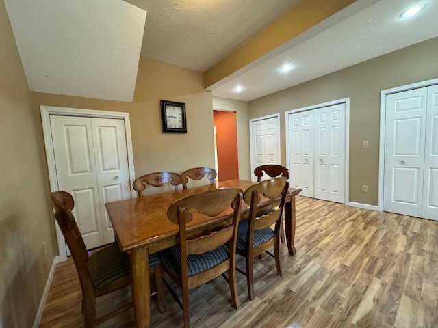 417 Pine St, Saint Peter, MN 56082 - dining room with light wood-type flooring, baseboards, and recessed lighting