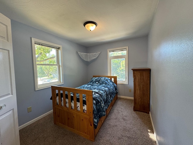 view of carpeted bedroom