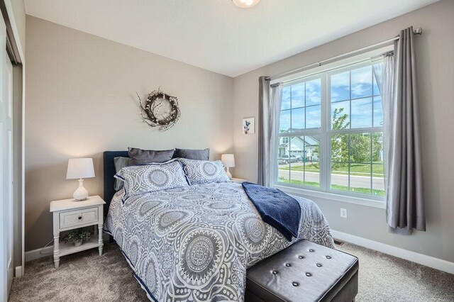 view of carpeted bedroom