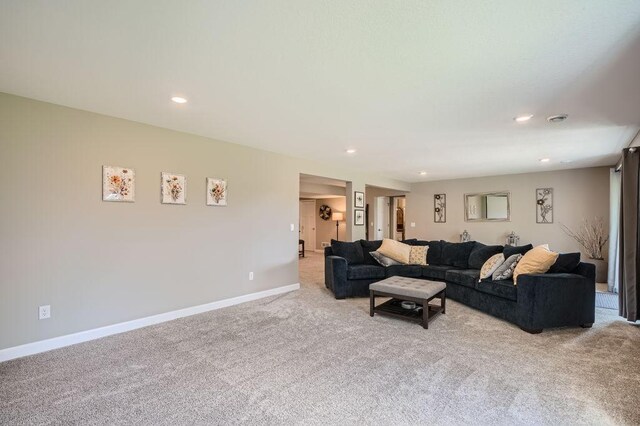 view of carpeted living room