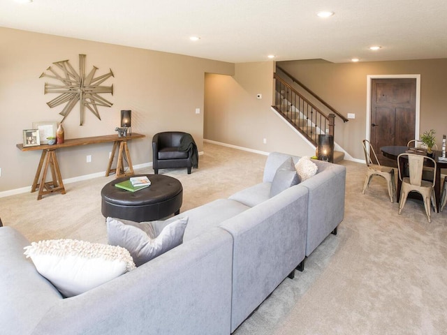 view of carpeted living room