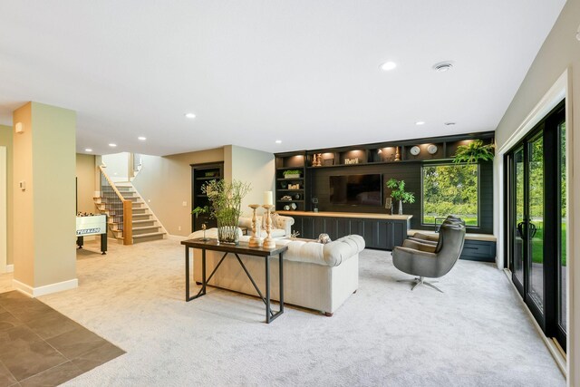 view of carpeted living room