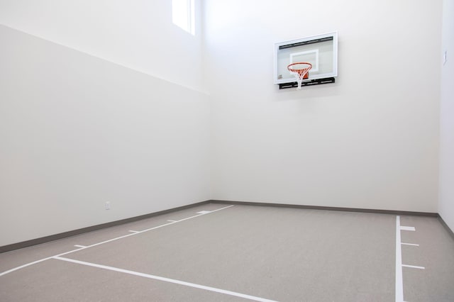 view of sport court featuring basketball court