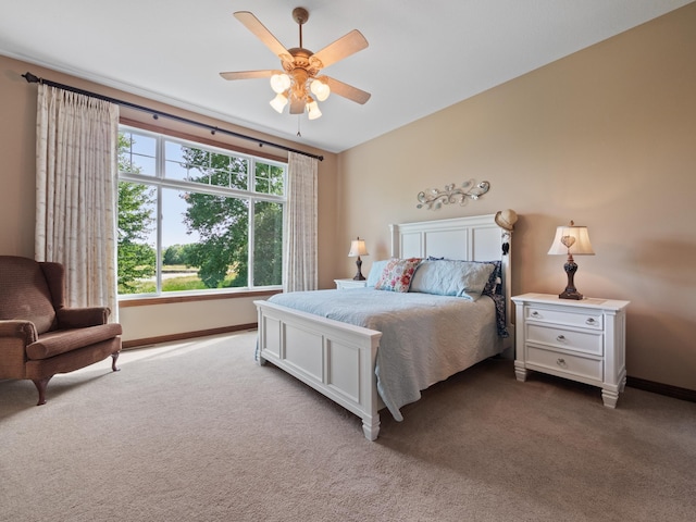 4424 Donway Dr NE, Alexandria, MN 56308 - bedroom with carpet and a ceiling fan
