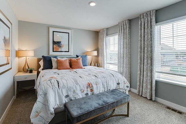 bedroom with carpet floors