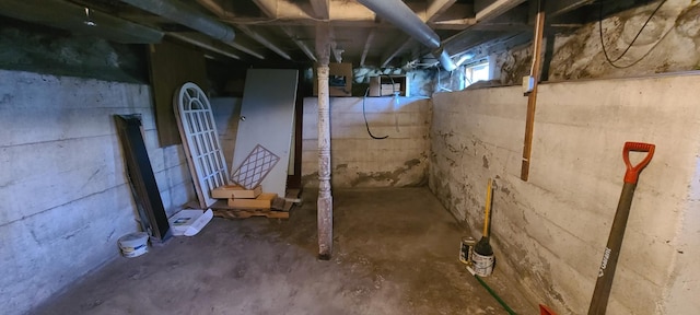 view of basement