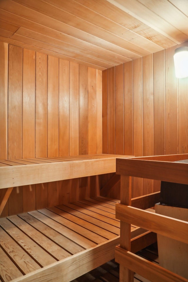 view of sauna