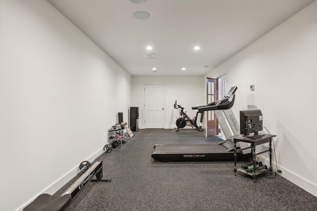 357 Salem Church Rd, Sunfish Lake, MN 55118 - exercise room with baseboards and recessed lighting