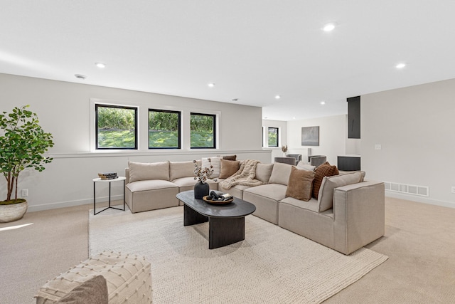 view of carpeted living room