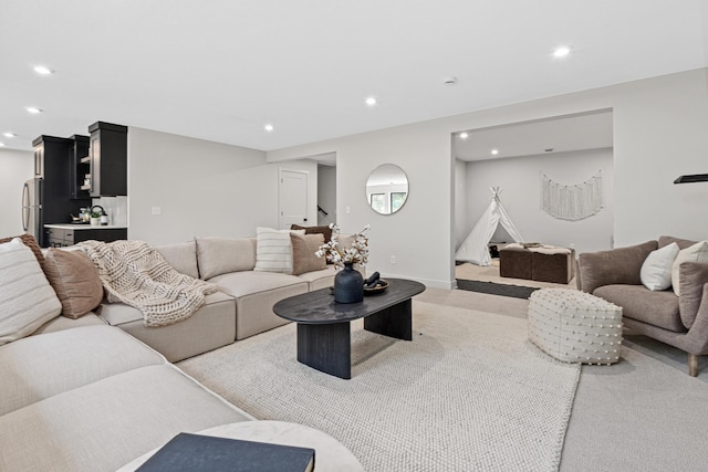 view of carpeted living room