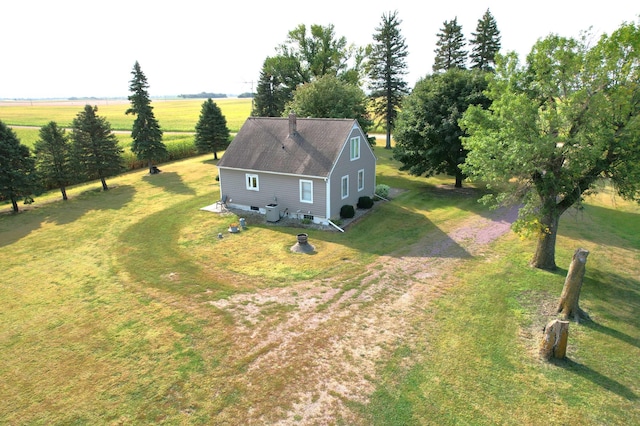 aerial view featuring a rural view