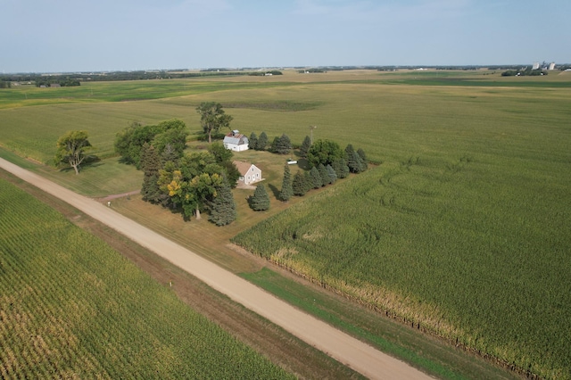 aerial view featuring a rural view