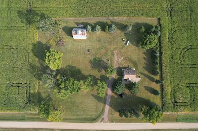 aerial view with a rural view