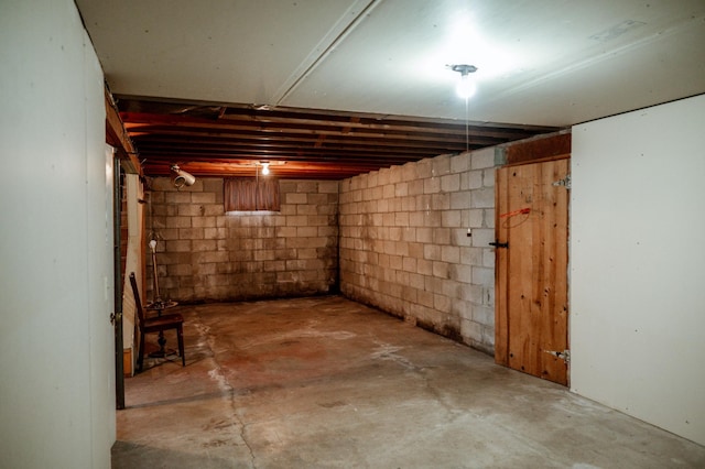 view of basement