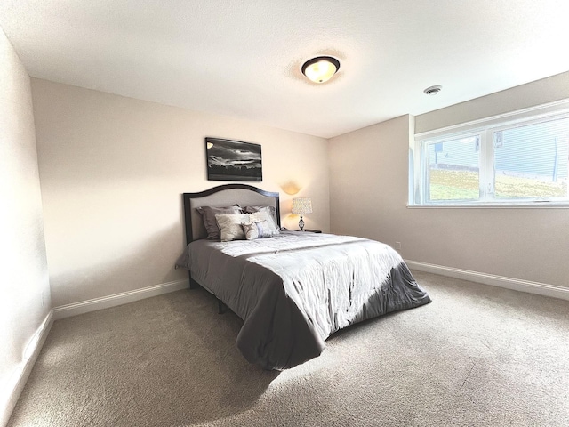 bedroom with carpet