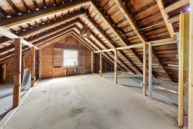 view of attic