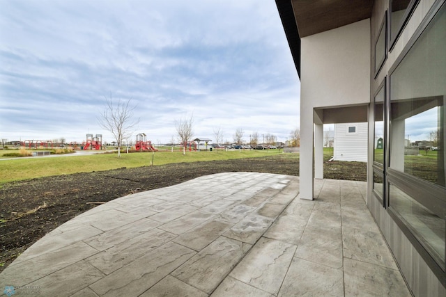 view of patio / terrace with a playground