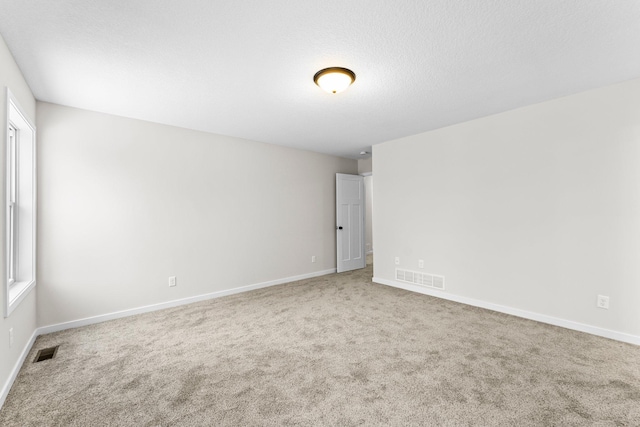 carpeted spare room featuring a wealth of natural light