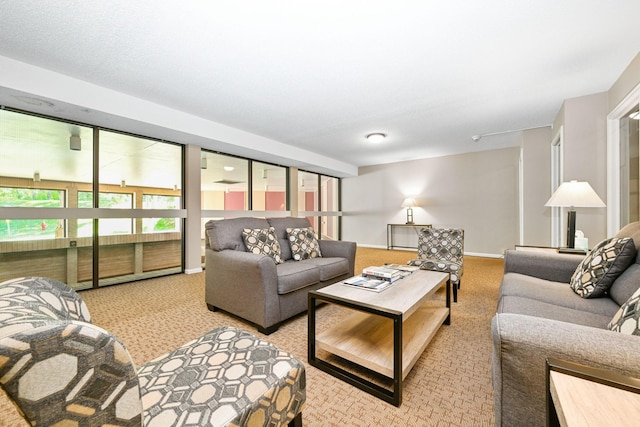 view of carpeted living room