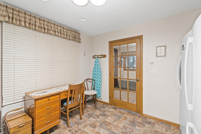 13640 Hagedorn Rd NW, Brandon, MN 56315 - home office featuring stone finish flooring and baseboards