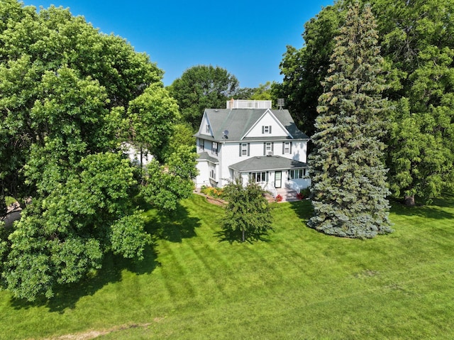 13640 Hagedorn Rd NW, Brandon, MN 56315 - exterior space featuring a yard and covered porch