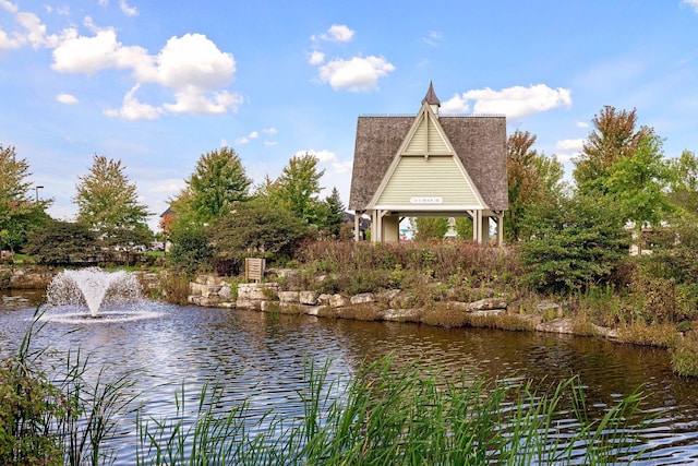 view of water feature