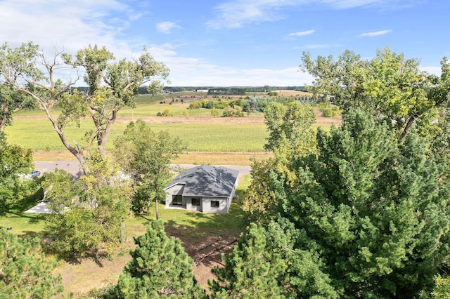 drone / aerial view featuring a rural view