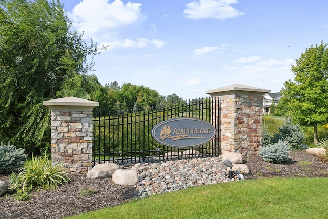 view of community sign