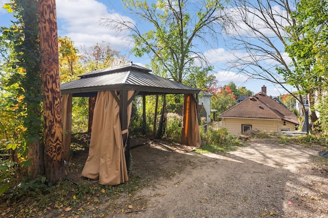 view of outbuilding with a gazebo