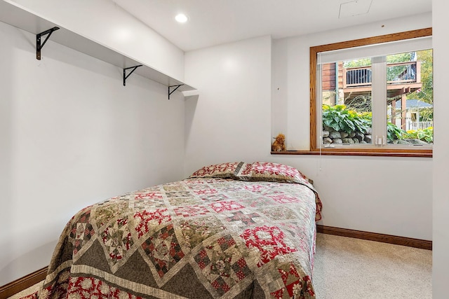 view of carpeted bedroom