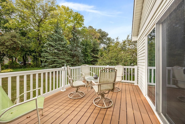 view of wooden terrace