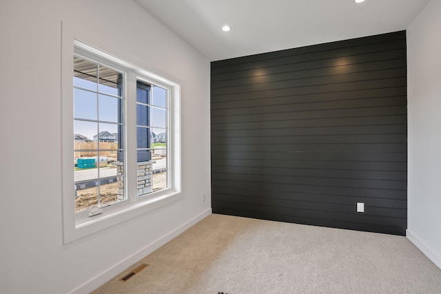 view of carpeted spare room