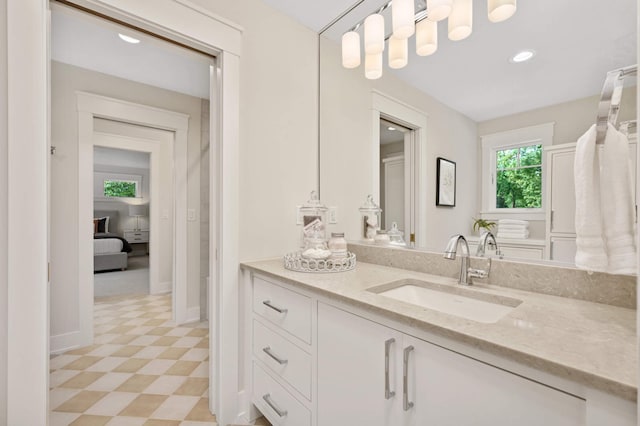 bathroom with vanity