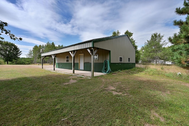 exterior space with an outdoor structure