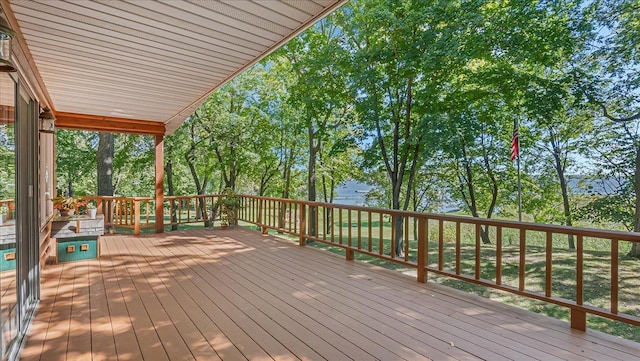 15520 Tamarac Cir NE, Miltona, MN 56354 - view of wooden terrace