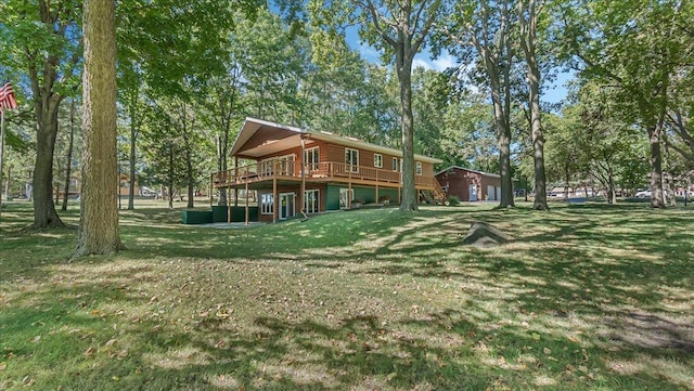 15520 Tamarac Cir NE, Miltona, MN 56354 - back of house featuring a yard and a deck