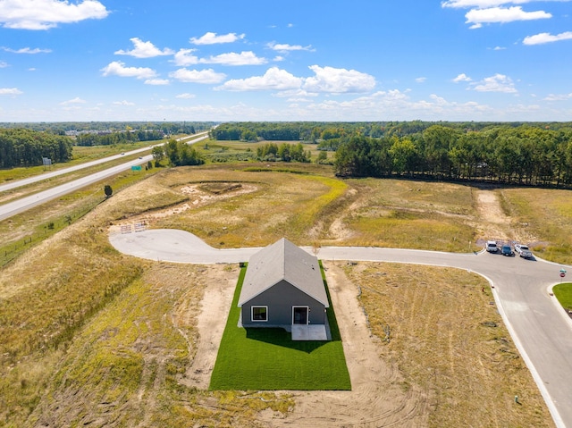 bird's eye view featuring a rural view