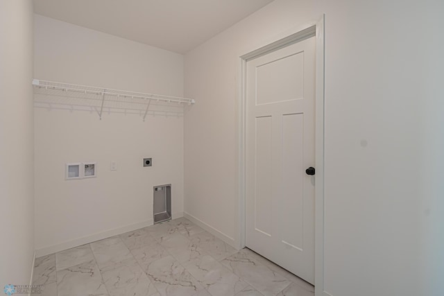 laundry room featuring electric dryer hookup and hookup for a washing machine