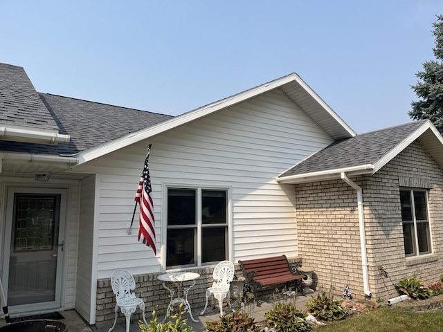 back of property with a patio area