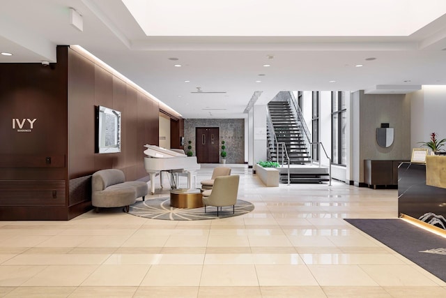 lobby featuring stairway