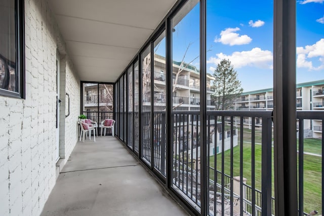 unfurnished sunroom featuring plenty of natural light