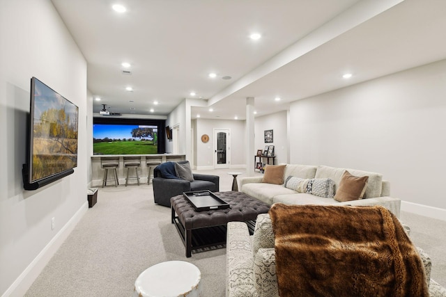 view of carpeted living room