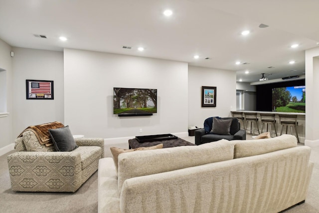 view of carpeted living room