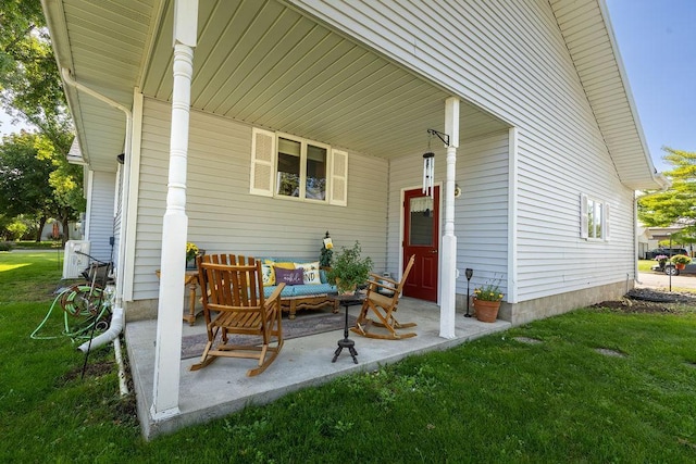 view of patio / terrace featuring covered porch